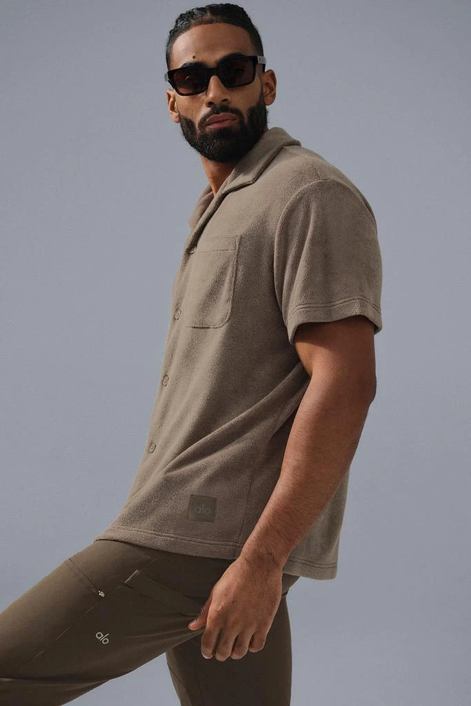 Alo Coastal Terry Button Up - Gravel 3