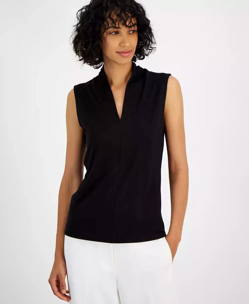 Tahari Women's V-Neck Sleeveless Top 1