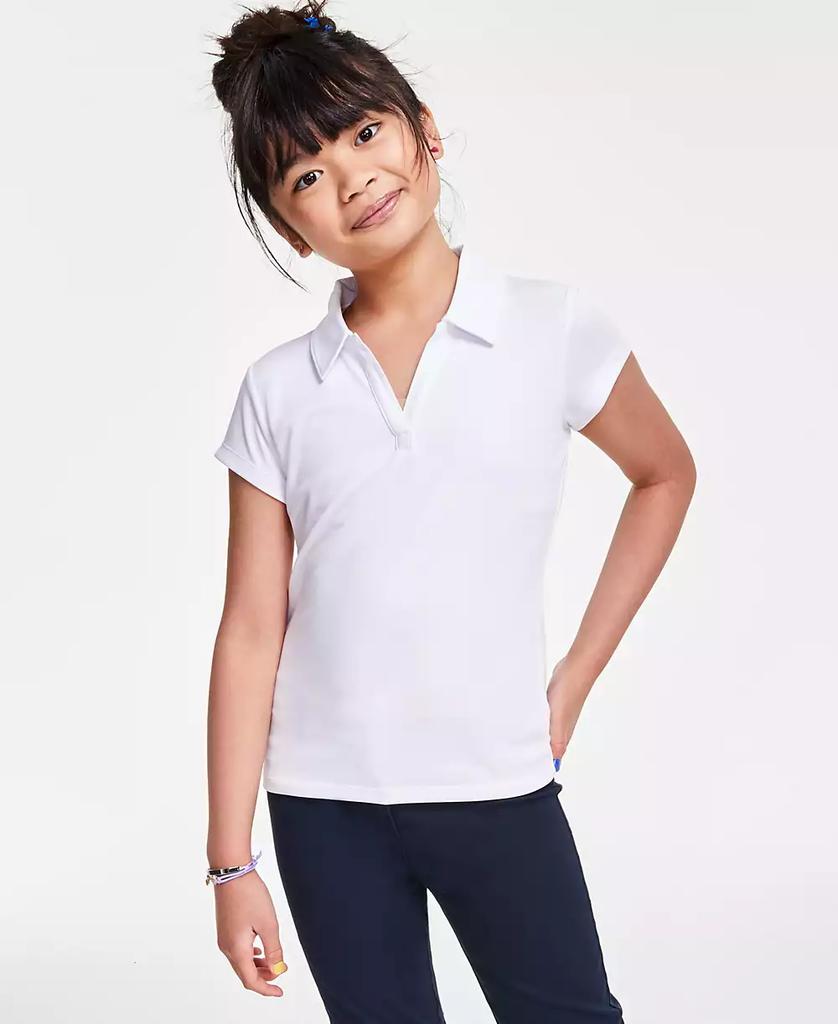 Nautica Big Girls Uniform Short Sleeve Performance Knit Top