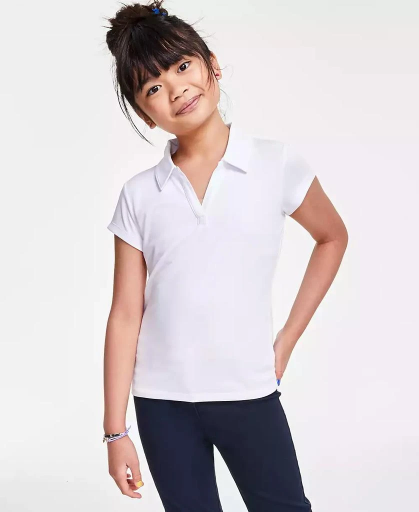 Nautica Big Girls Uniform Short Sleeve Performance Knit Polo Top