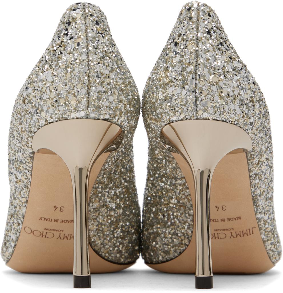 Jimmy Choo Silver Romy 85 Heels