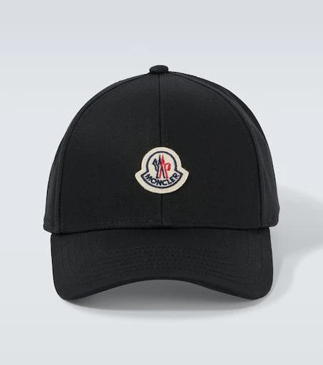 Moncler Logo cotton gabardine baseball cap 1