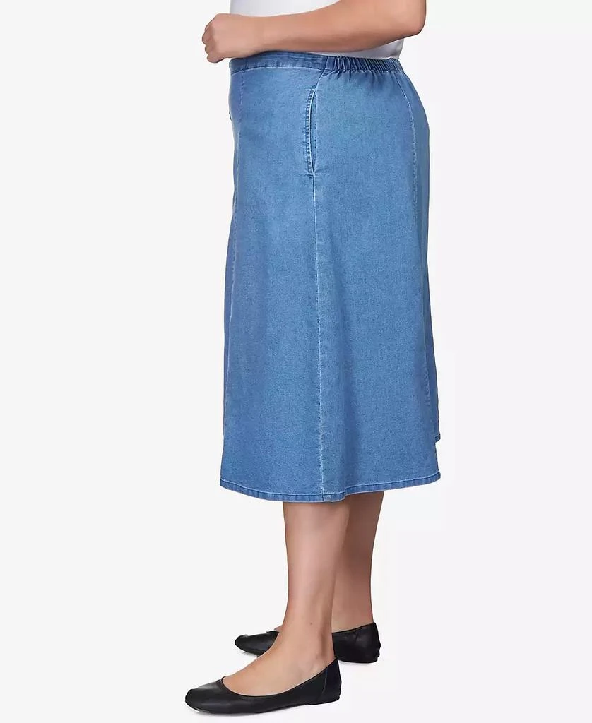 Alfred Dunner Plus Size Paneled Denim Skirt 4