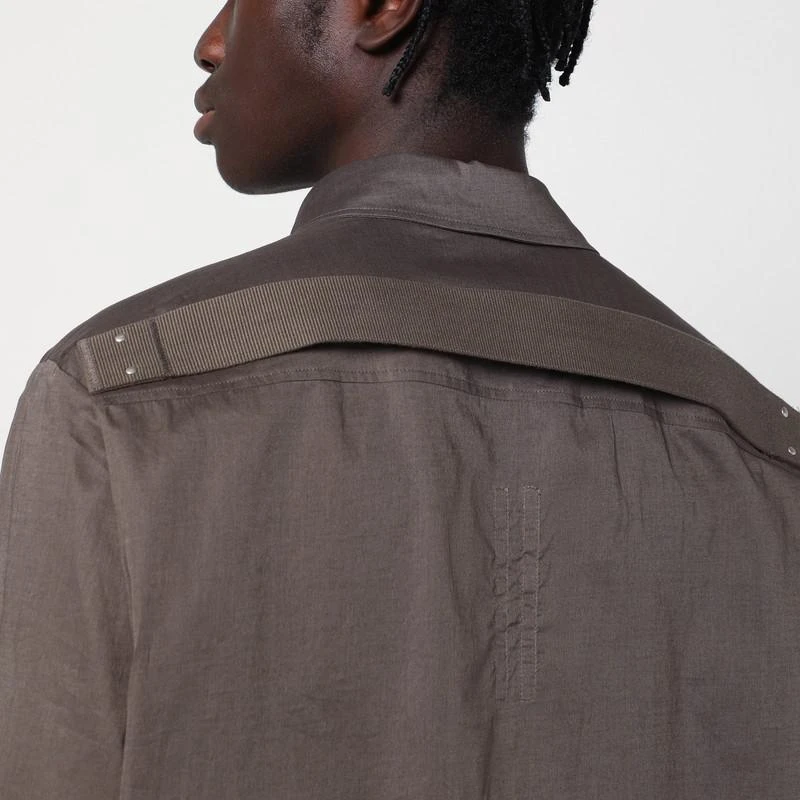 Rick Owens Dust-coloured cotton shirt 4