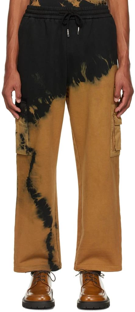 Feng Chen Wang Black & Yellow Tie-Dye Lounge Pants 1