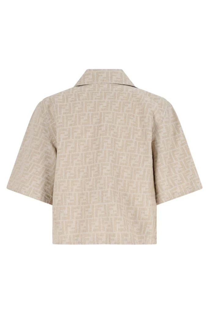 Fendi Fendi FF Chambray Zipped Cropped Jacket 2