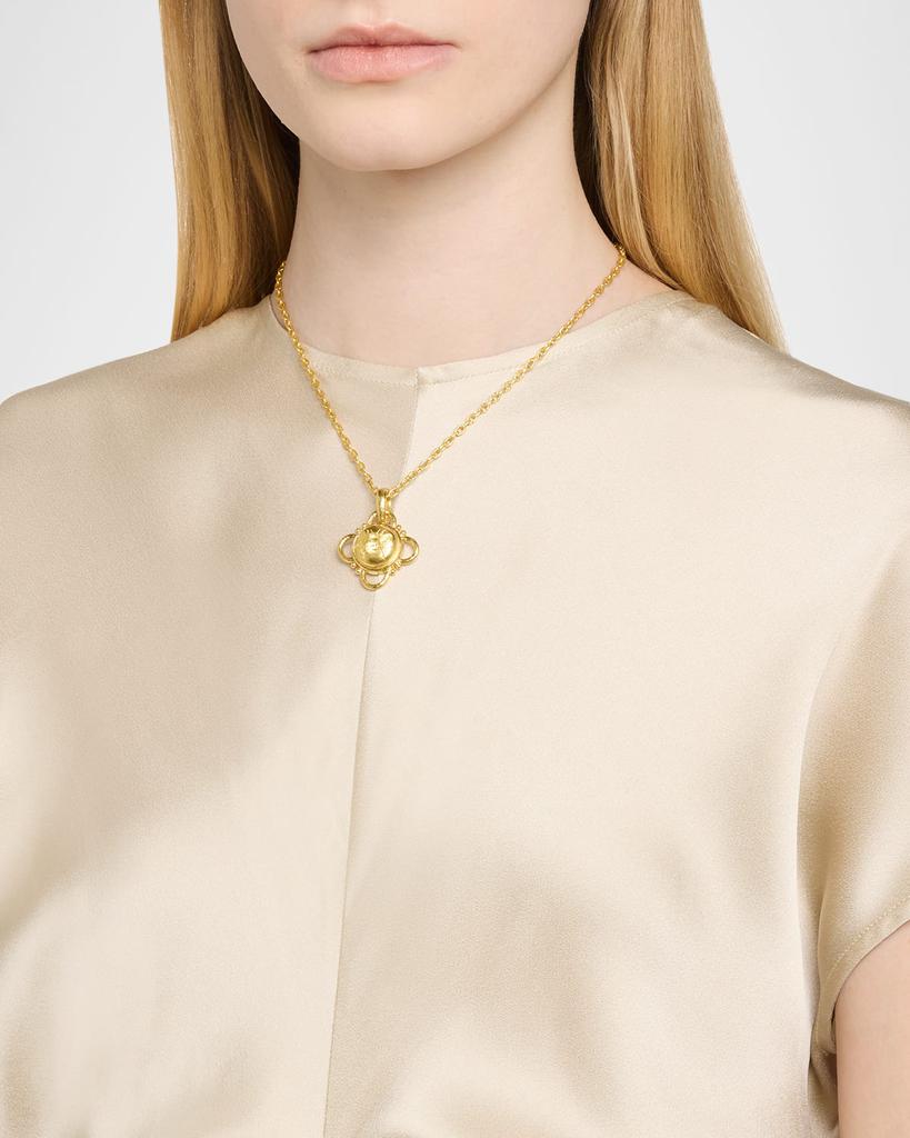 Elizabeth Locke 19K Yellow Gold Gold 16mm Round Fat Bee Pendant