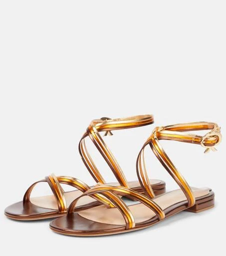 Gianvito Rossi Calissa metallic leather sandals 4