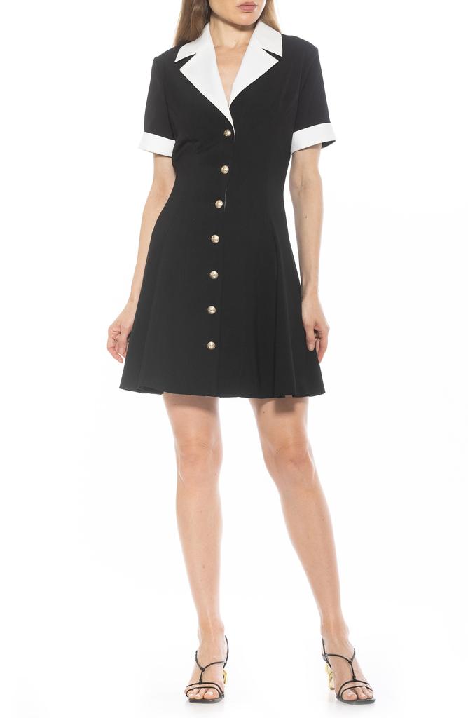 ALEXIA ADMOR Linus Short Sleeve Fit 
Flare Shirtdress