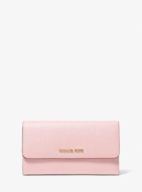 Michael Kors Jet Set Travel Crossgrain Leather Tri-Fold Wallet 1