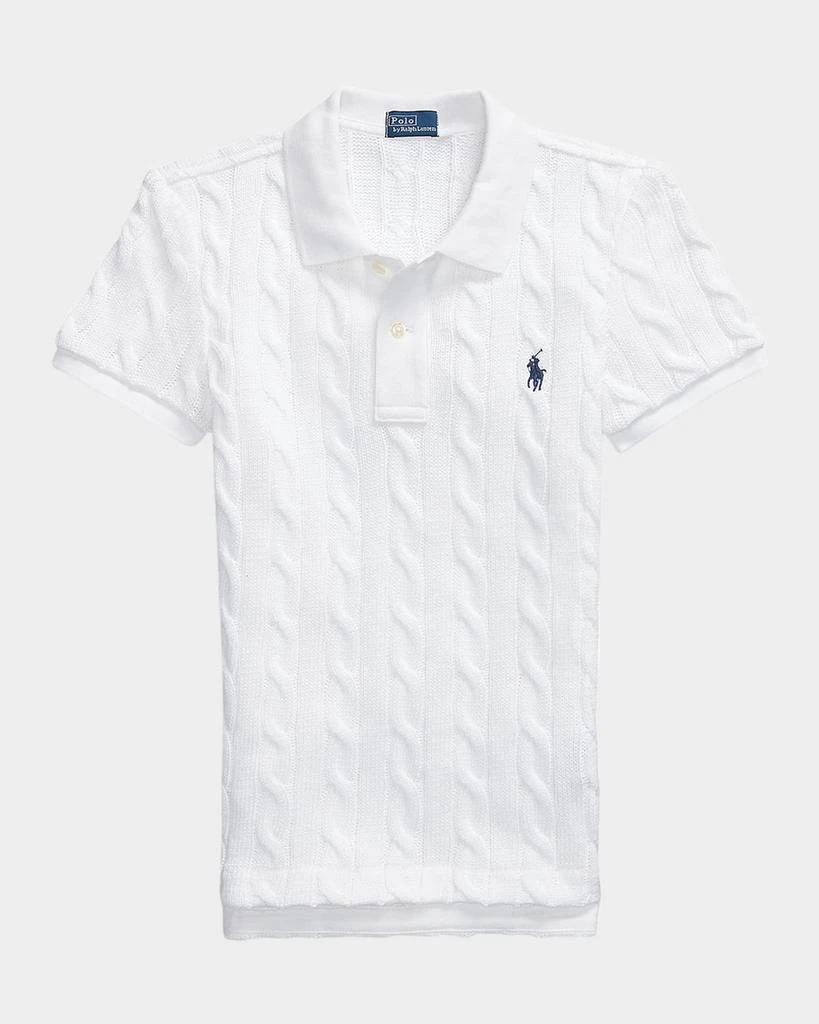 Ralph Lauren Cable-Knit Polo Shirt 1