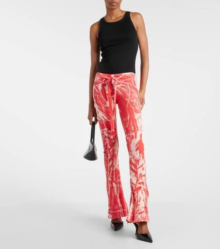 KNWLS Raze low-rise tie-dye flared pants 2