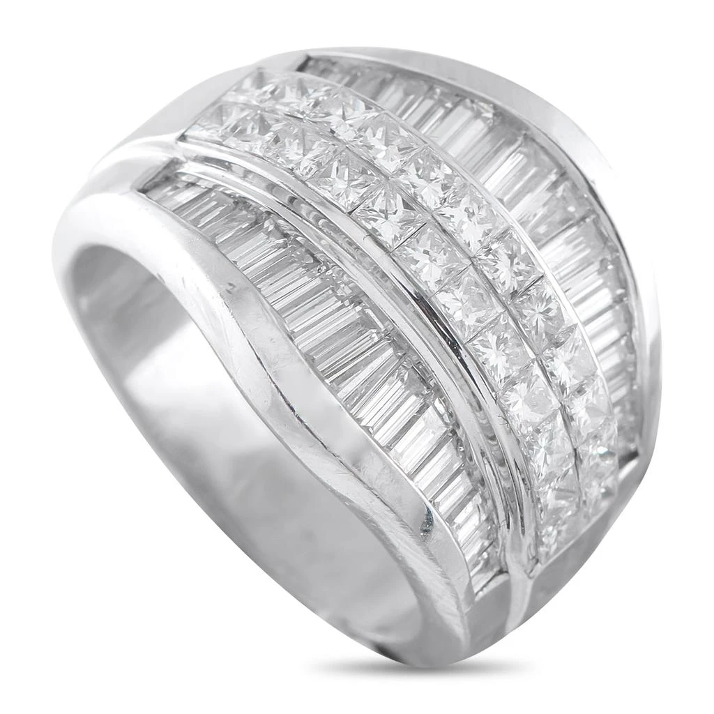 LB Exclusive 18K White Gold 3.12 ct Diamond Multi-Row Wide-Band Ring MF01-012026