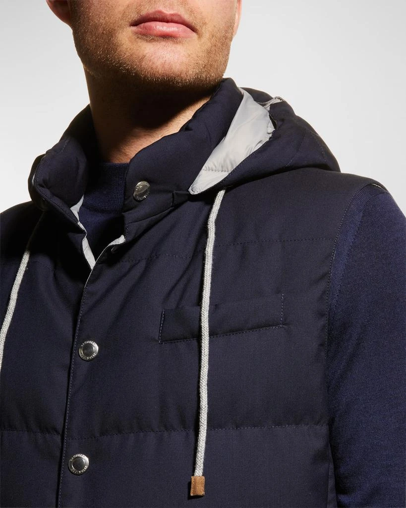 Brunello Cucinelli Men's Hooded Down Vest 7