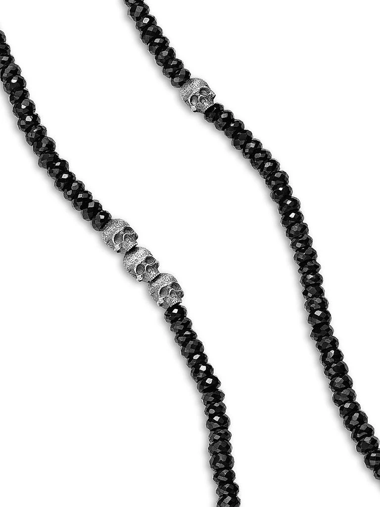 David Yurman Memento Mori Skull Station Necklace in Sterling Silver 3