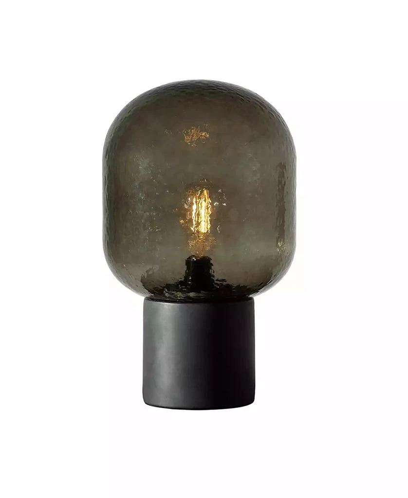 Brightech Bruce 16" LED Table Lamp with Green Glass Shade