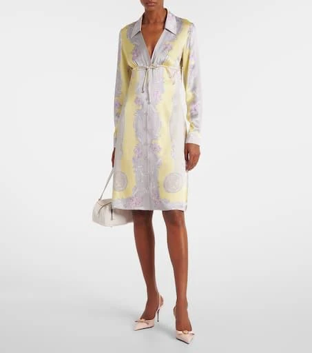 Versace Medusa Cameo silk twill shirt dress 2