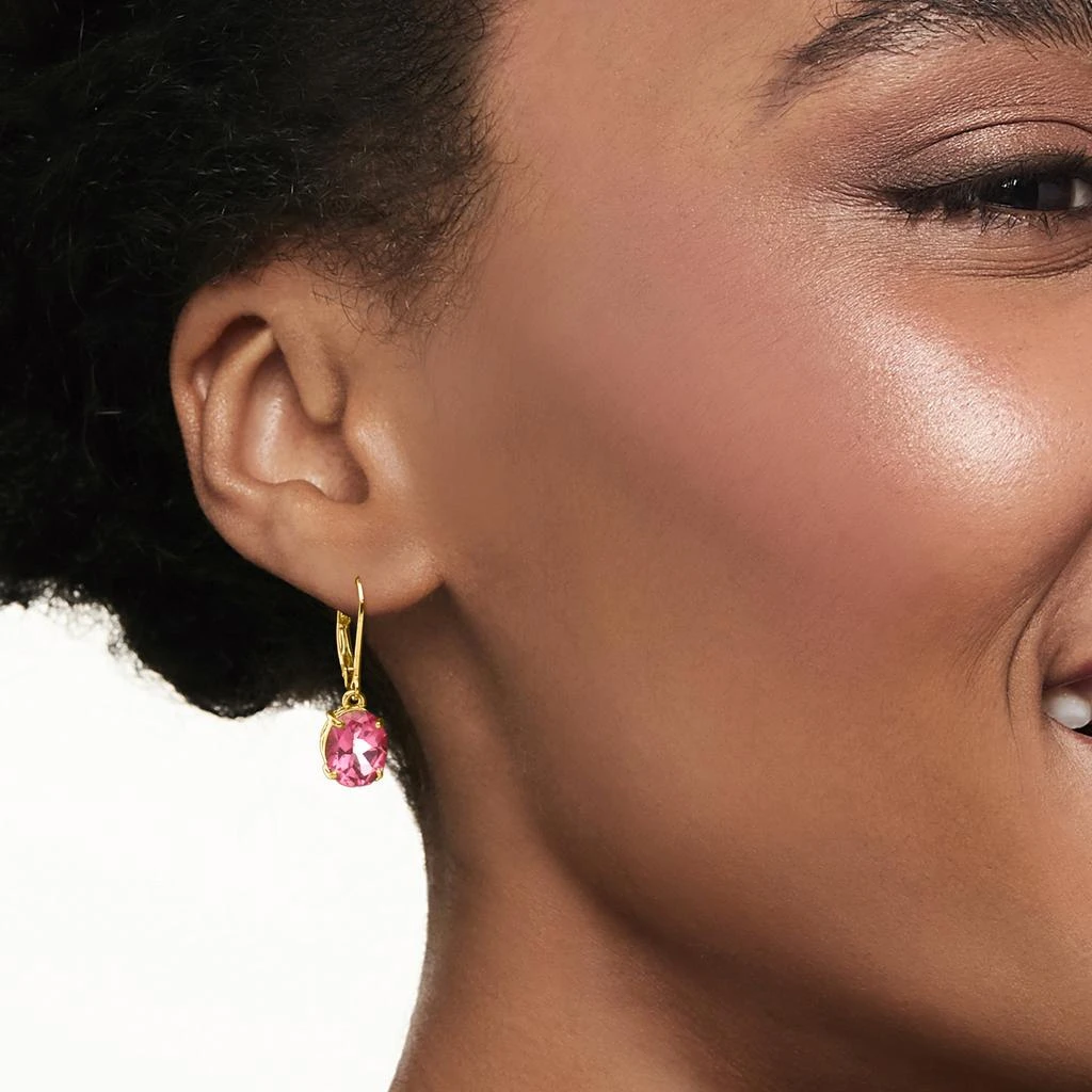 Ross-Simons Pink Topaz Drop Earrings in 18kt Gold Over Sterling 2
