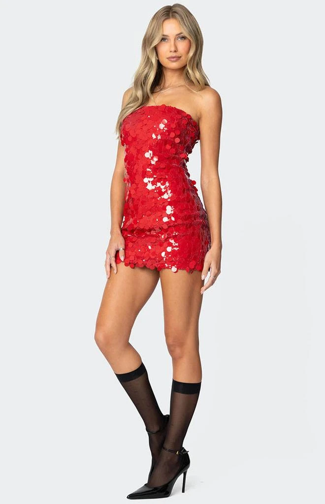 Edikted Samba Sequin Strapless Mini Dress 3