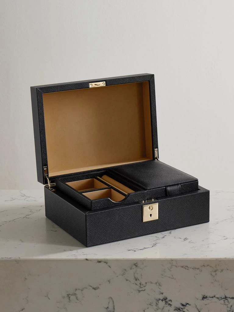 SMYTHSON Panama 纹理皮革首饰盒 1