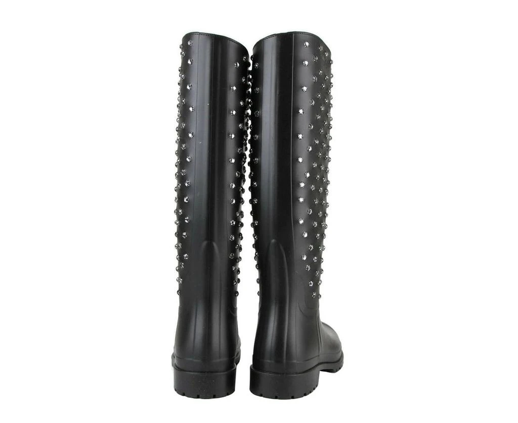 Yves Saint Laurent Women's  Rubber Rain Boots With Crystal Studs (35 EU / 5 US) 5