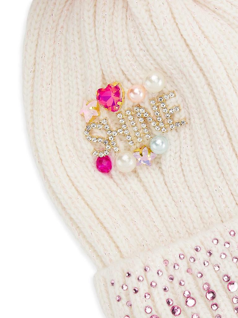 Bari Lynn Girl's Shine Charms Beanie