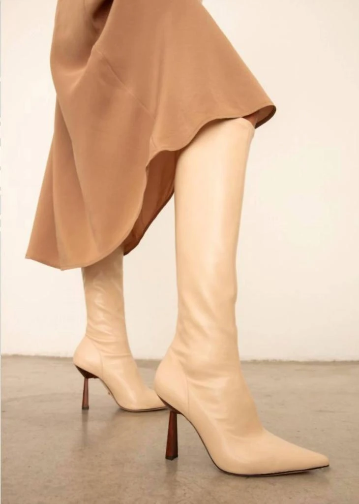 LOLA CRUZ Naf Tall Stretch Boot In Nude 3