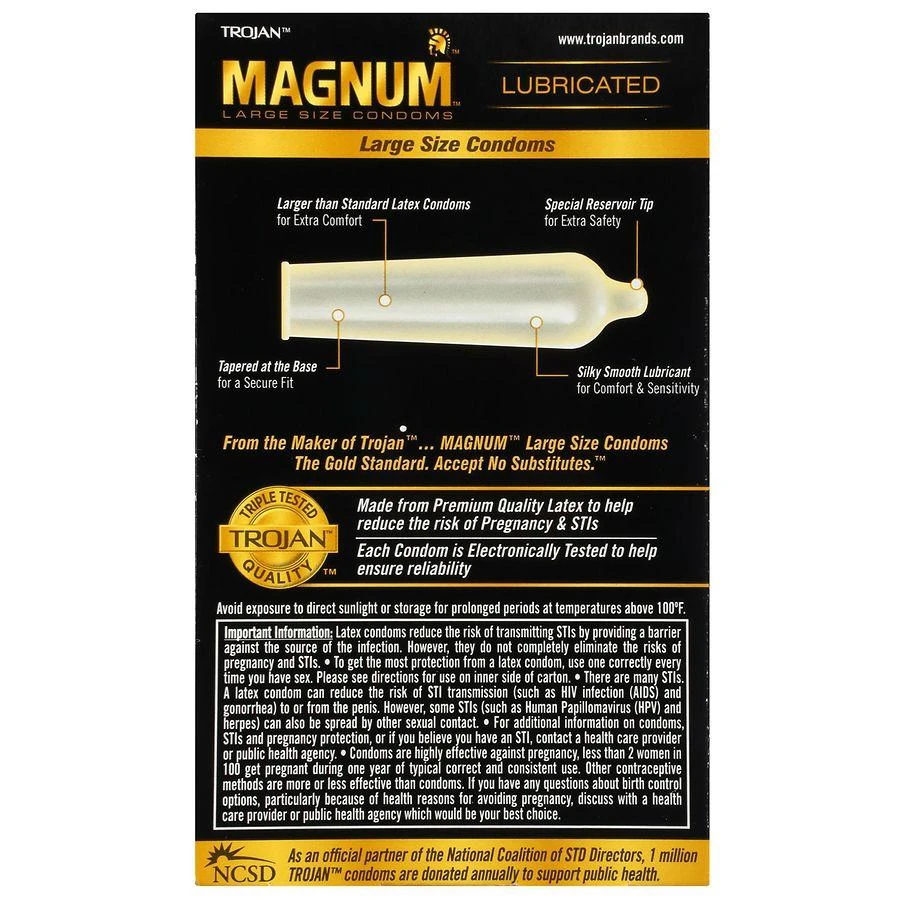 Trojan Magnum Magnum Large Size Premium Lubricated Condoms Large 2
