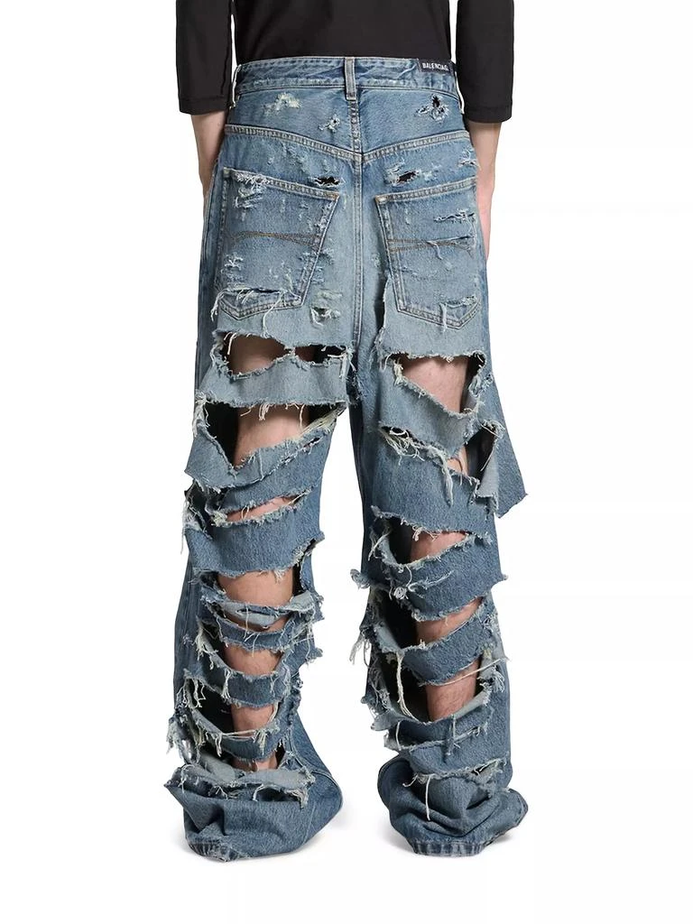 Balenciaga Unisex Super Destroyed Baggy Jeans 6