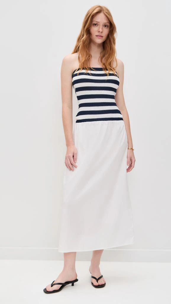 Onia Crochet Knit Poplin Maxi Dress 6