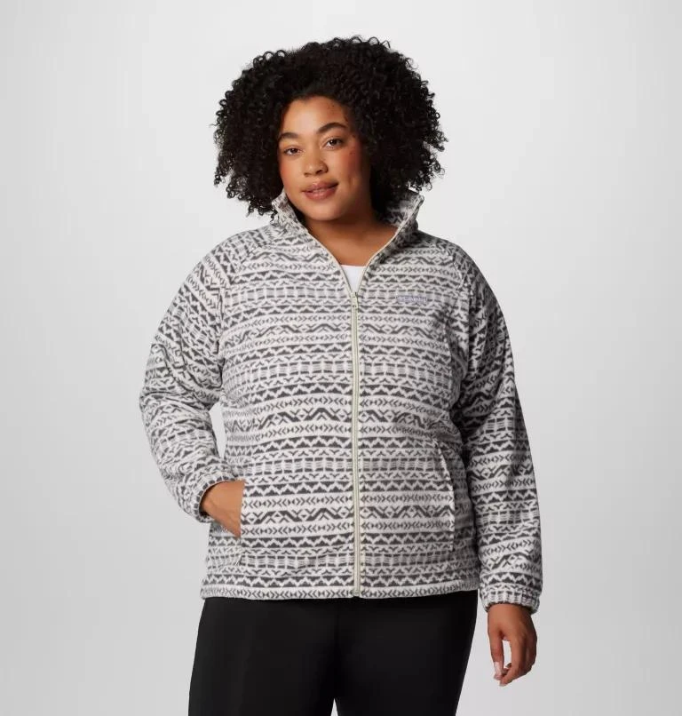 Columbia Columbia Women's Benton Springs  Printed Full Zip Fleece Jacket - Plus Size- 1