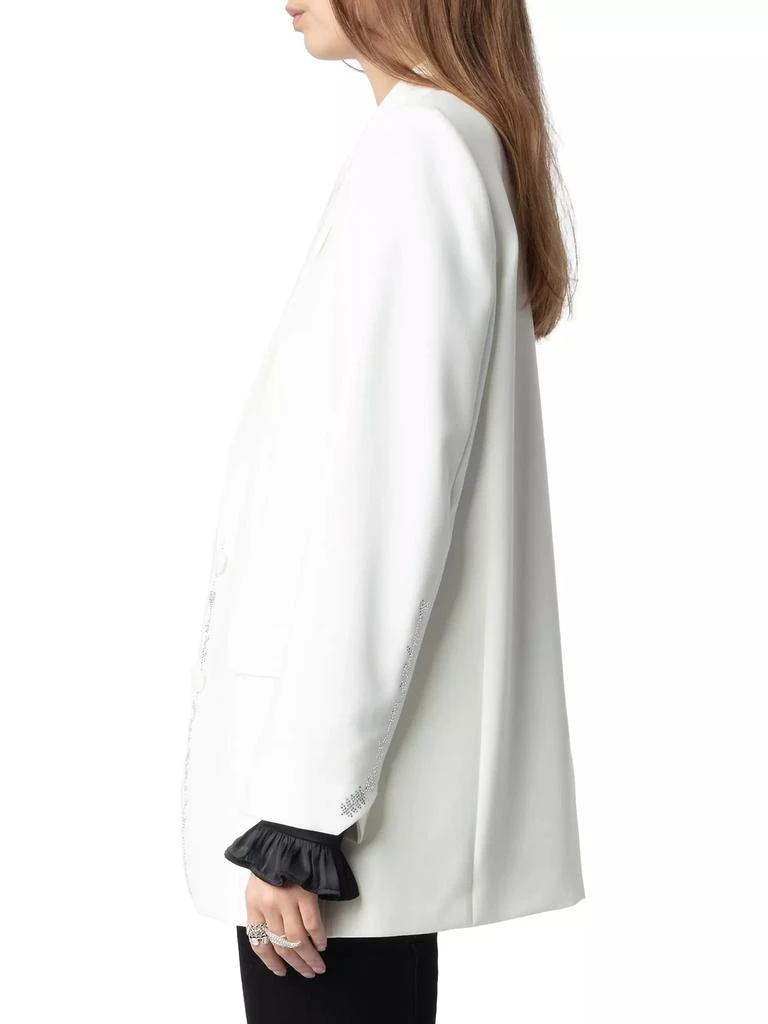 ZADIG & VOLTAIRE Viva Strass Embellished Peak Lapel Blazer 4