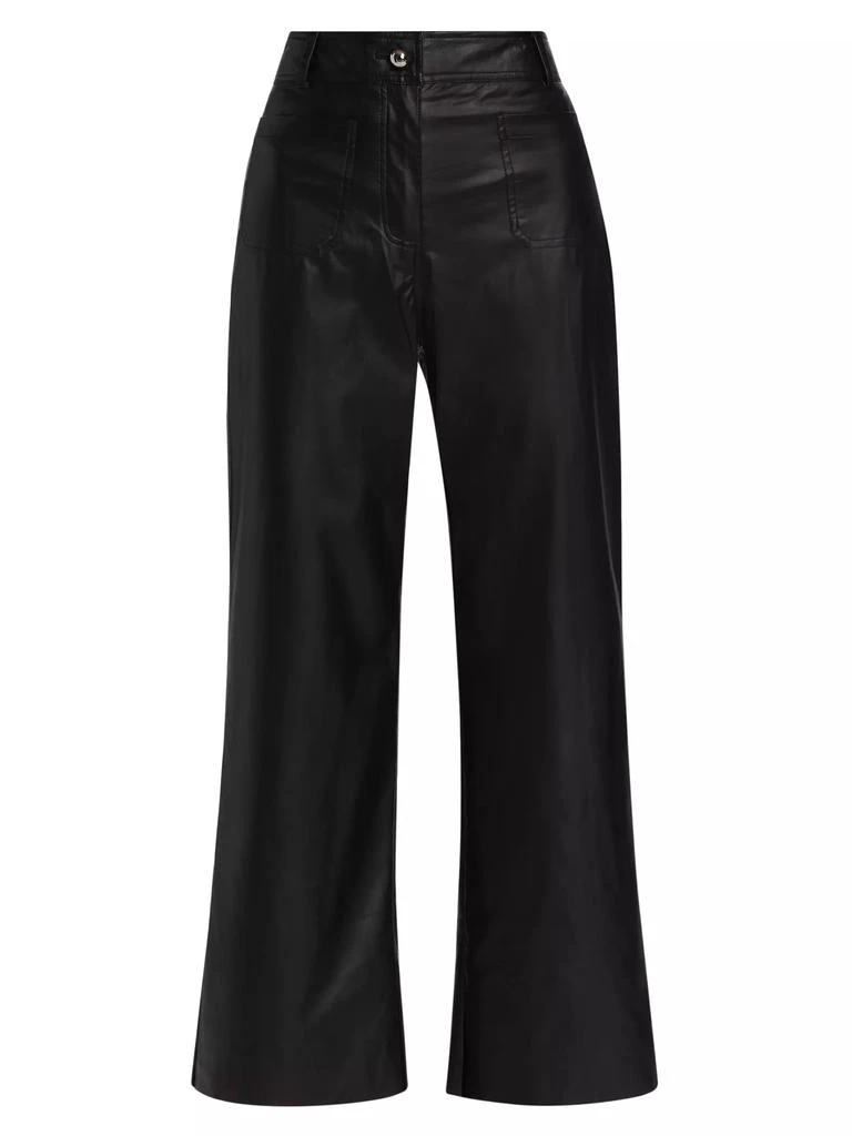 If Only Studio Faux Leather Wide-Leg Pants 1