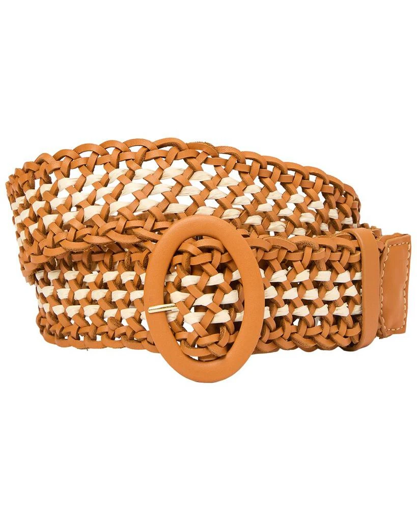 J. MCLAUGHLIN ORANGE LEATHER BELT LARGE EXTRA L / XL ADJUSTABLE Gold Accents Vachetta Solid Zuri Leather Belt | Women main image 2