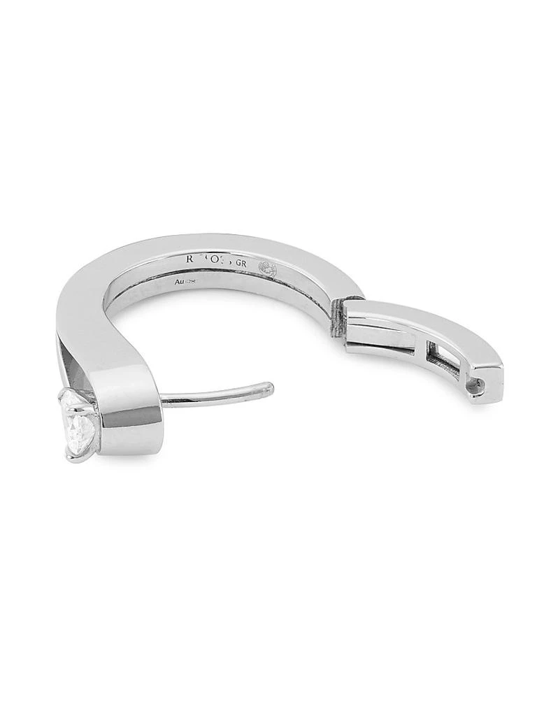 Repossi Serti Inversé 18K White Gold & 0.2 TCW Diamond Single Hoop Earring 3