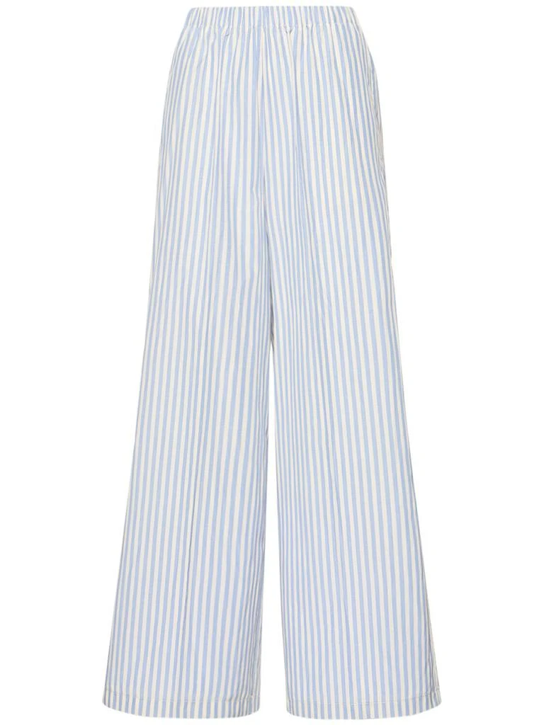 FORTE_FORTE Chic Striped Taffeta Palazzo Pants 1