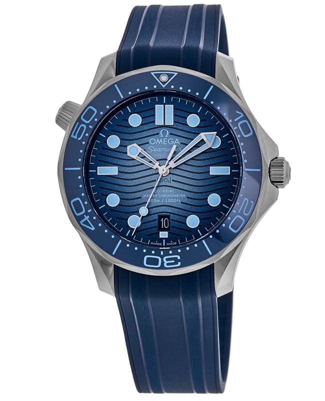 Omega Omega Seamaster Diver 300M Summer Blue Dial Rubber Strap Men's Watch 210.32.42.20.03.002