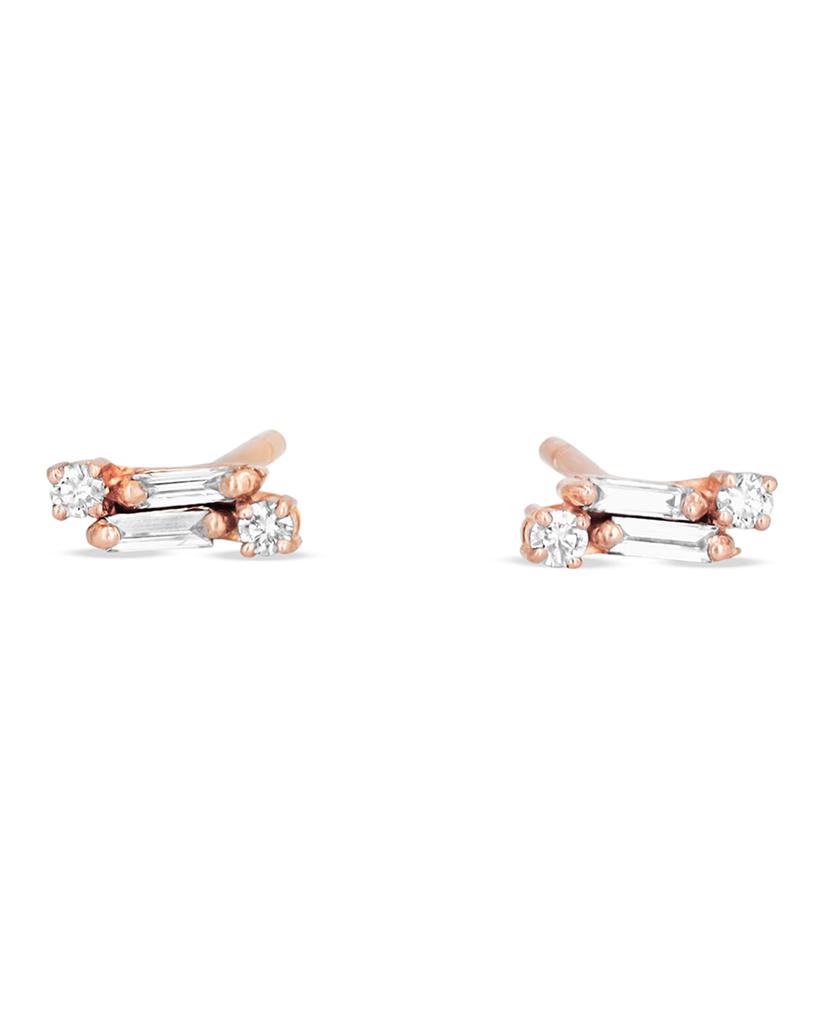 Suzanne Kalan Classic 18k Gold Diamond Stud Earrings