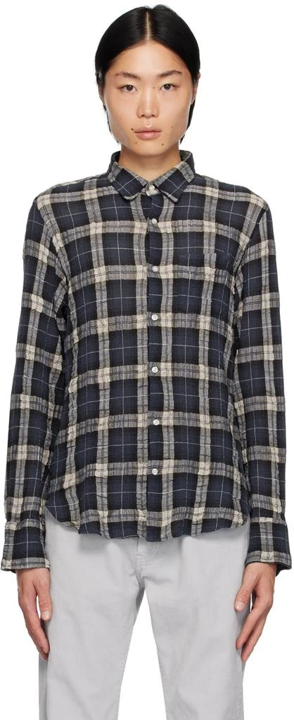 Officine Générale Navy & White Benoit Shirt 1