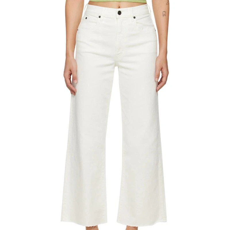 SLVRLAKE Grace Crop Jeans In White 1