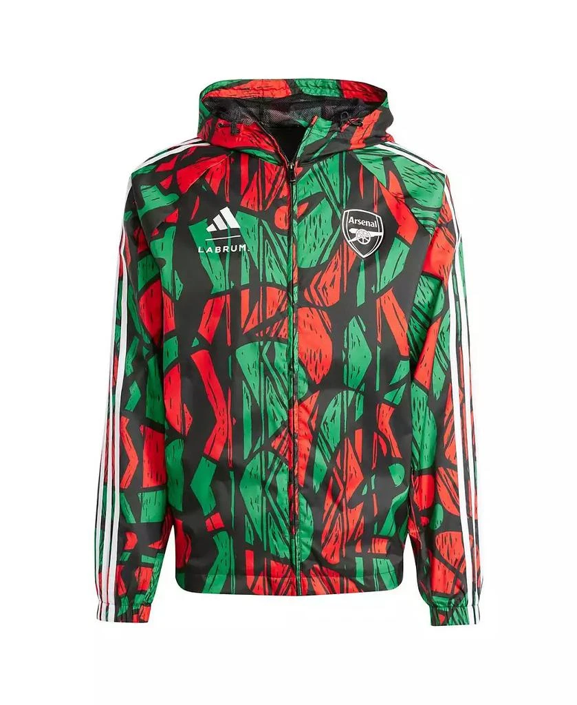 Adidas x Labrum London Men's Black Arsenal 2024/25 Seasonal Full-Zip Hoodie Windbreaker 1