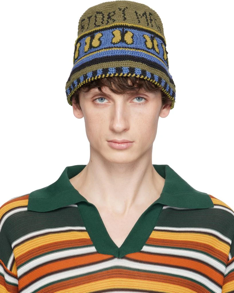 Story mfg. Khaki & Blue Brew Bucket Hat 1