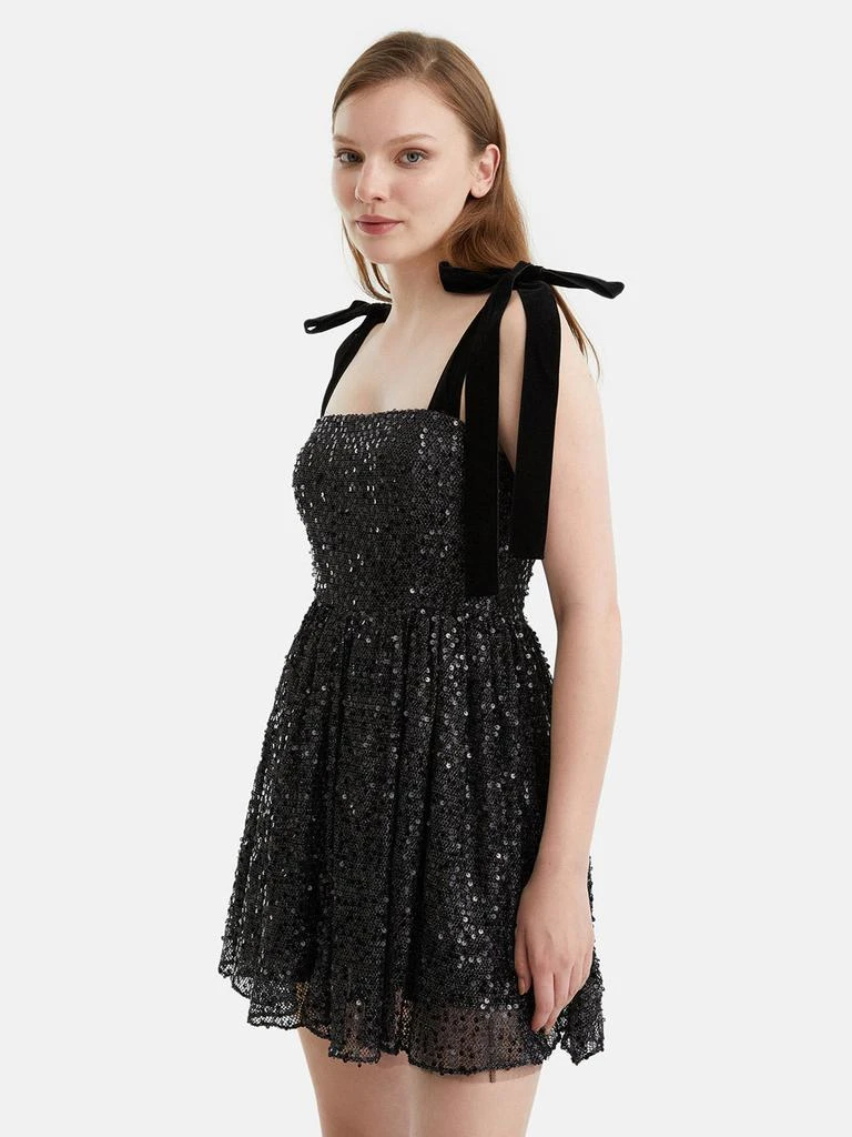 Nocturne Sequined Flowy Mini Dress 2