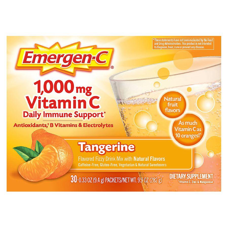 Emergen-C Daily Immune Support Drink with 1000 mg Vitamin C, Antioxidants & B Vitamins Tangerine