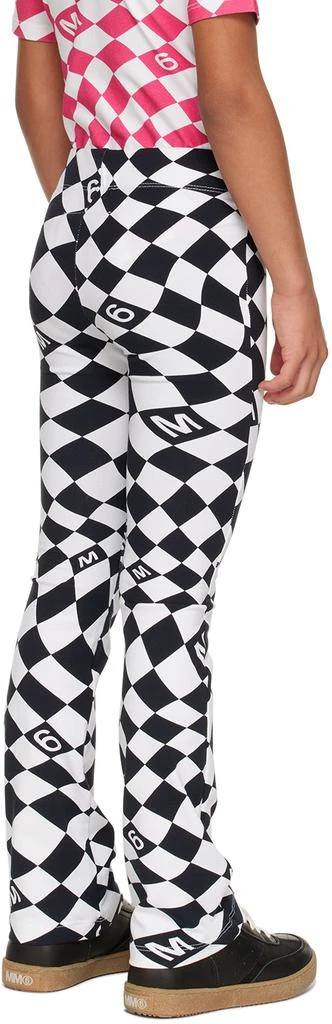 MM6 Kids Black 
White Check Lounge Pants 3