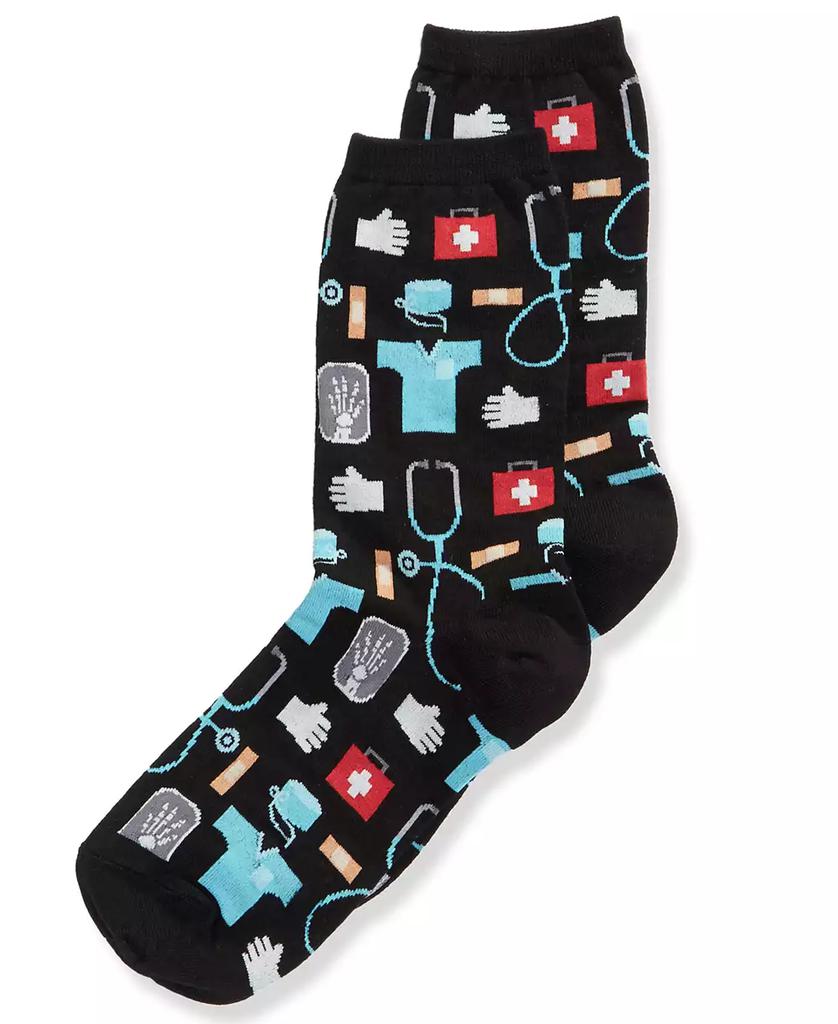 Hot Sox Women's Medical-Professionals Theme Crew Socks