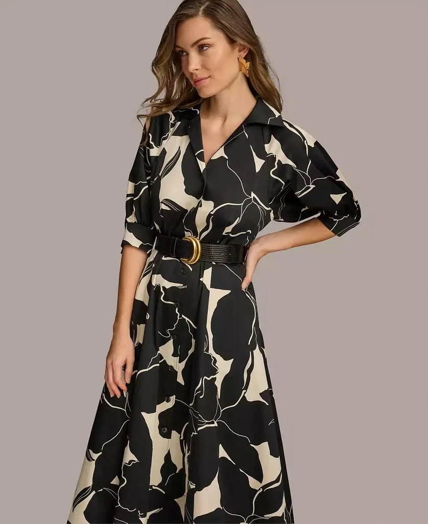 Donna Karan New York Petite Printed Belted Shirtdress 5