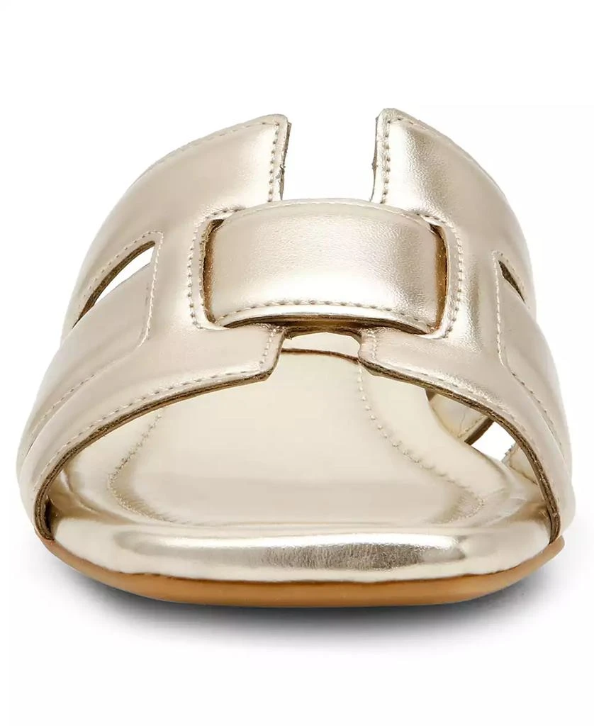 Anne Klein Women's Loyal Square Toe Slide Flat Sandals 6