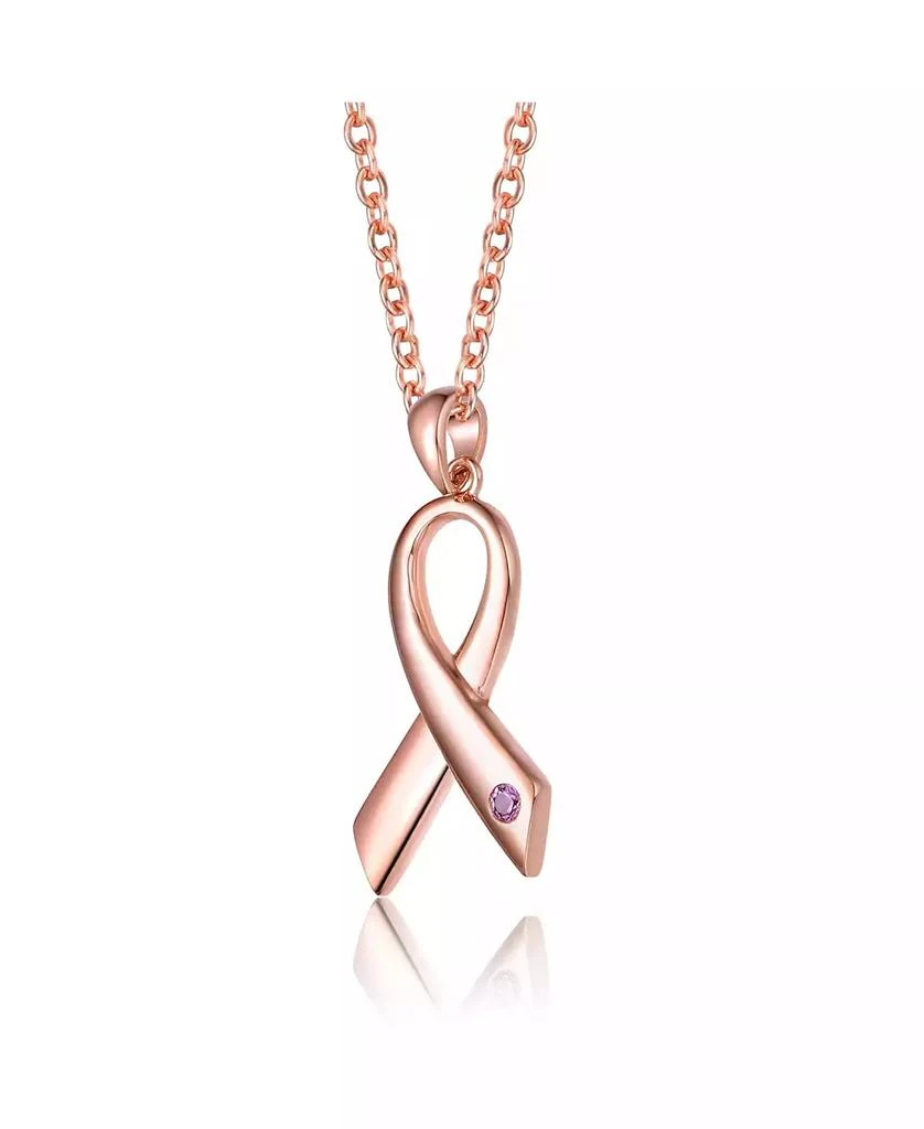 Genevive Sterling Silver 18K Rose Gold Plated Infinity Loop Necklace 4