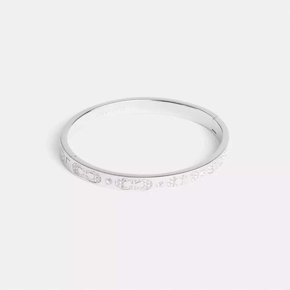 Coach Signature Pavé Hinged Bangle 1